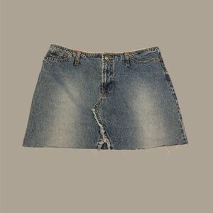 Faded Glory Blue Denim Mini Skirt